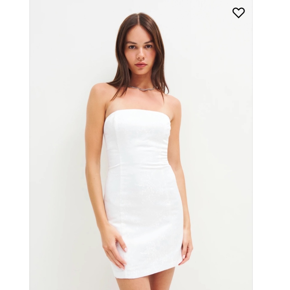 Reformation Gabby Strapless Mini Dress | White | Size Small